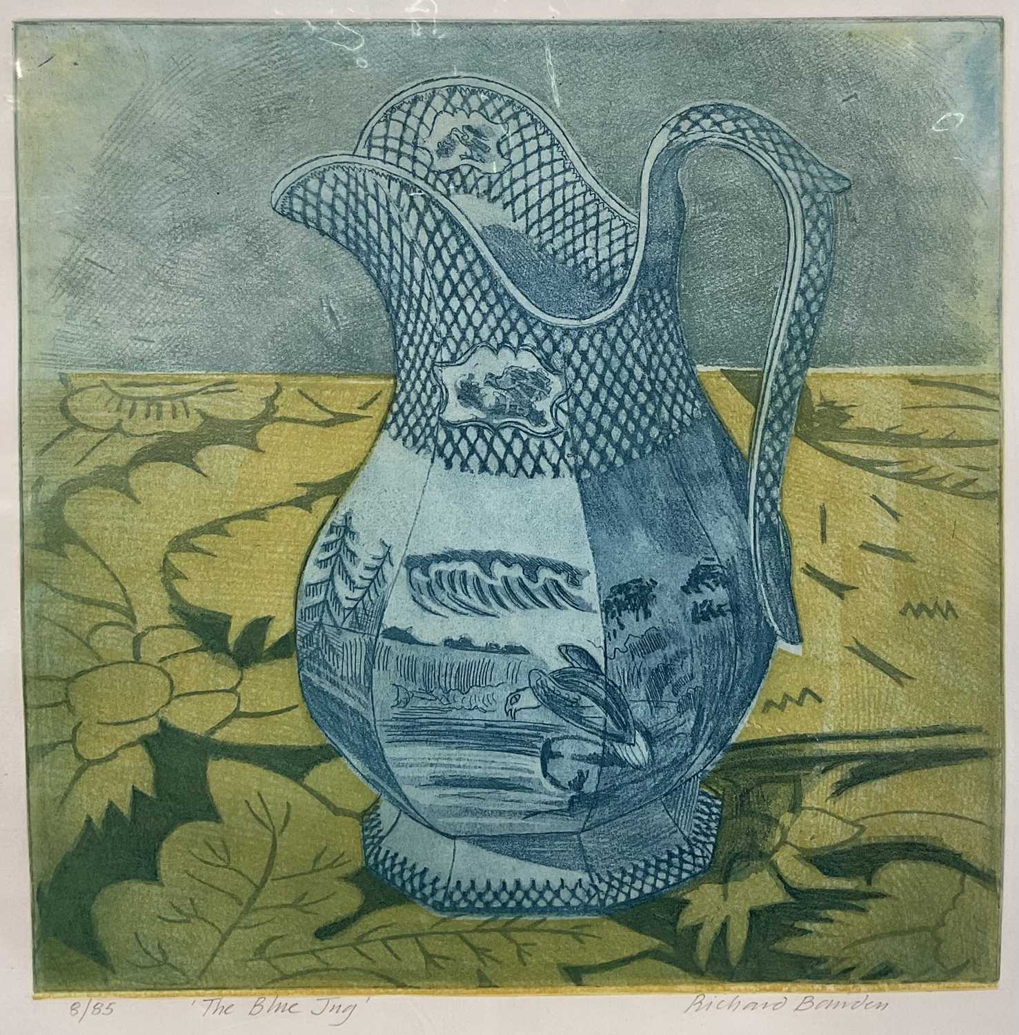 Lot 1167 - *Richard Bawden (1936-2024) signed coloured etching - 'The Blue Jug', 8/85, unframed, 58cm x 51cm
