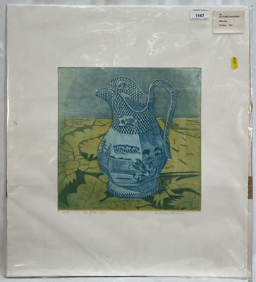 Lot 1167 - *Richard Bawden (1936-2024) signed coloured etching - 'The Blue Jug', 8/85, unframed, 58cm x 51cm