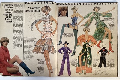 Lot 1457 - Sonya Todd (Contemporary), mixed media fashion drawing of Joanna Lumley