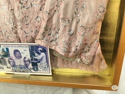 Lot 26 - Richard Drew, known as Zacron (British, 1943-2012) stage costume, embroidered shirt, in glazed frame