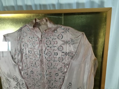 Lot 26 - Richard Drew, known as Zacron (British, 1943-2012) stage costume, embroidered shirt, in glazed frame
