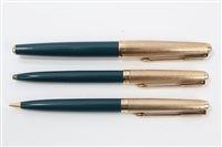 Lot 977 - Parker 61 fountain pen, ensuite ballpoint pen...