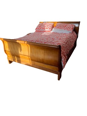 Lot 1324 - Modem cherrywood sleigh bed