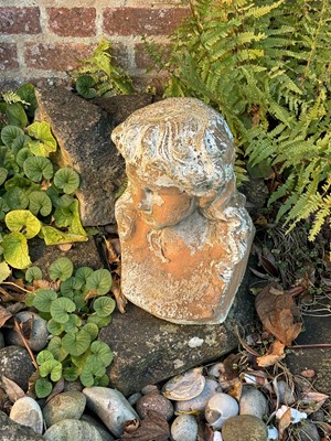 Lot 608 - Garden terracotta bust