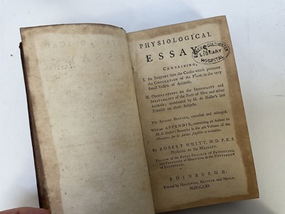 Lot 1676 - Medical books: Richard Mead - A Mechanical Account of Poisons in several Essays ...., fourth edition, Dublin 1736, 8vo, lacking binding