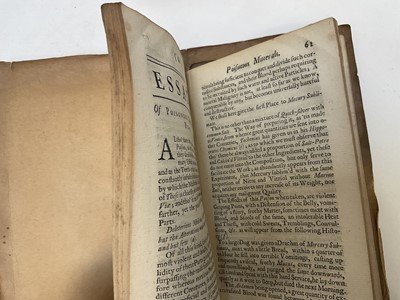 Lot 1676 - Medical books: Richard Mead - A Mechanical Account of Poisons in several Essays ...., fourth edition, Dublin 1736, 8vo, lacking binding