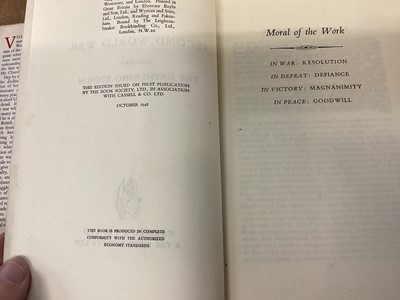 Lot 74 - Set of six volumes 'The Second World War' by Winston Churchill, published by Cassell