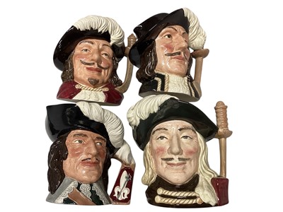 Lot 709 - Royal Doulton Three Musketeers character jugs and others including Mr Pickwick, plus Robert Harrop boxed models (2 box)