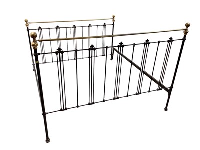 Lot 1261 - Super King size brass bed purchased from And So To Bed...