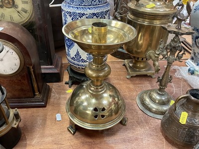 Lot 460 - Good quality antique brass alter candlestick