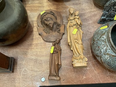 Lot 461 - Group of three religious carvings