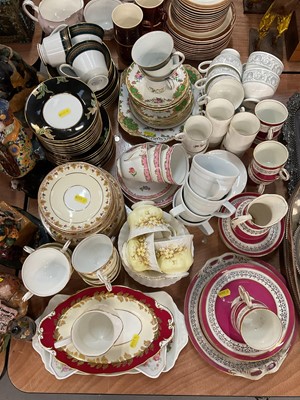 Lot 408 - Assorted teawares, including Royal Albert "Duet", Wedgwood "Dolphin", Royal Worcester and others