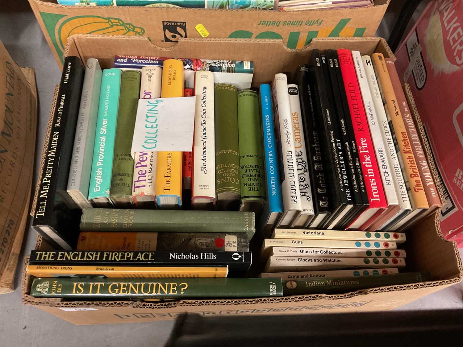 Reference Book Box Feature Example Lot 413 - Three boxes of reference books on collecting