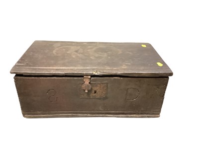 Lot 1233 - Antique oak bible box