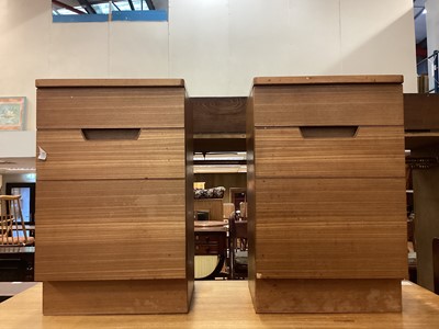 Lot 1219 - Two Uniflex bedside tables, and two Uniflex chests of drawers