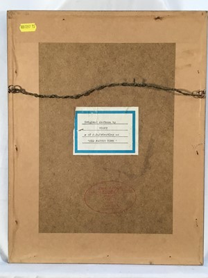 Lot 65 - Vicky (1913-1966) pen and wash cartoon - J. B. Priestley as old Father Time, signed, 37cm x 28cm