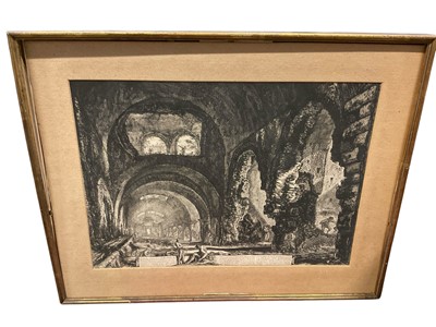 Lot 601 - Piransi, engraving - Veduta interns Della villa di...