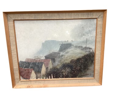 Lot 355 - P. Fisher, 1970s oil on board - Coastal Landscape, signed and dated '72, framed