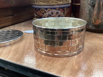 Lot 419 - Christofle: A silver plated table box, of weave design