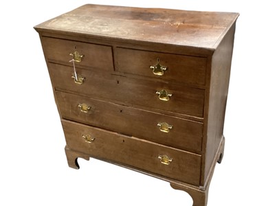 Lot 1337 - Georgian mahogany chest of drawers (splits in two)