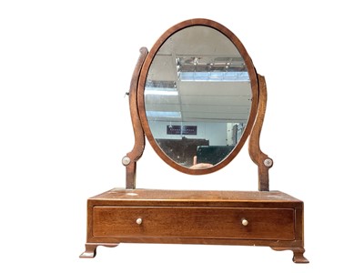 Lot 1234 - 19th century mahogany toilet mirror