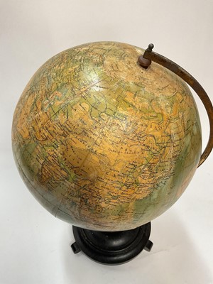 Lot 2402 - Philips 12" Terrestrial Globe, on turned wood base