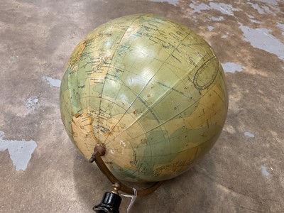 Lot 2402 - Philips 12" Terrestrial Globe, on turned wood base