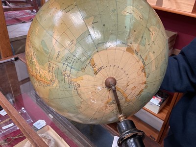 Lot 2402 - Philips 12" Terrestrial Globe, on turned wood base