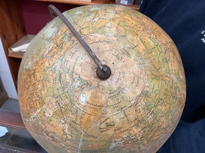 Lot 2402 - Philips 12" Terrestrial Globe, on turned wood base