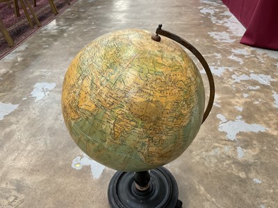 Lot 2402 - Philips 12" Terrestrial Globe, on turned wood base