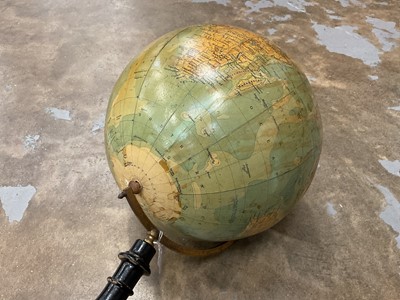 Lot 2402 - Philips 12" Terrestrial Globe, on turned wood base