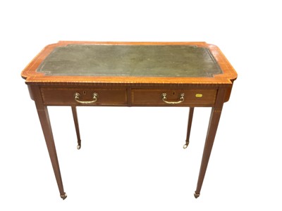 Lot 1223 - Inlaid mahogany writing table