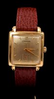 Lot 851 - 1950s gentlemen's Longines gold (18ct)...