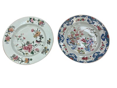 Lot 143 - Two 18th century Chinese famille rose dishes