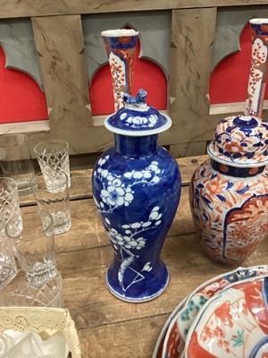 Lot 31 - Group of Oriental china, including 18th century Chinese famille rose bowl, blue and white prunus vase, etc