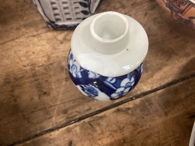 Lot 31 - Group of Oriental china, including 18th century Chinese famille rose bowl, blue and white prunus vase, etc