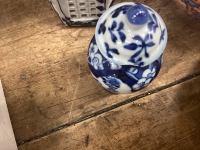 Lot 31 - Group of Oriental china, including 18th century Chinese famille rose bowl, blue and white prunus vase, etc
