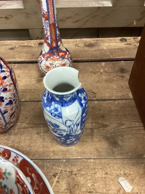 Lot 31 - Group of Oriental china, including 18th century Chinese famille rose bowl, blue and white prunus vase, etc