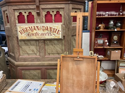 Lot 50 - Group of artist's supplies, including a travelling easel, paints, etc