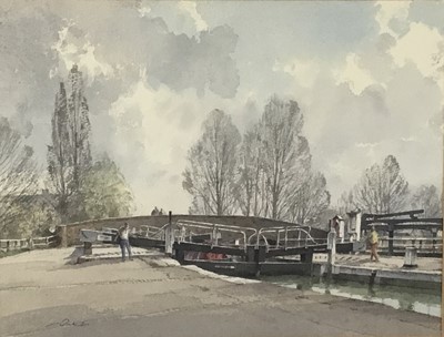 Lot 59 - Stanley Orchart (1920-2005), watercolour, Stoke Bruerne Northants, 35cm x 47cm, framed and glazed