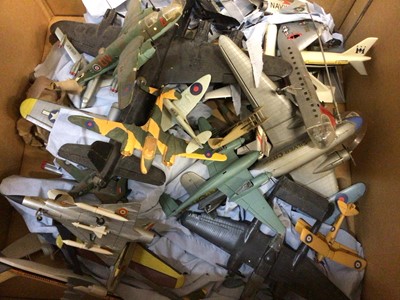 Lot 670 - Model aircraft part constructed wooden kit (no engine), plus other constructed aircraft kits (1box)