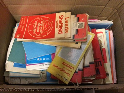 Lot 312 - Collection of vintage road maps, other maps and ephemera (4 boxes)