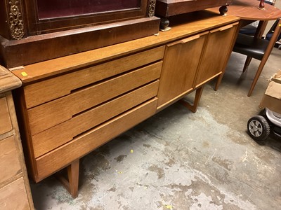 Lot 1251 - Mid century teak sideboard by Beautility, 160.5cm, 46cm deep, 77cm high