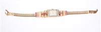 Lot 848 - Art Deco ladies' gold (18ct) cocktail Watches...