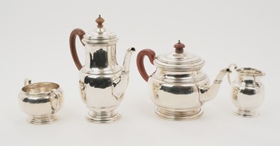 Lot 264 - Four piece silver coffee set by Mappin and Webb