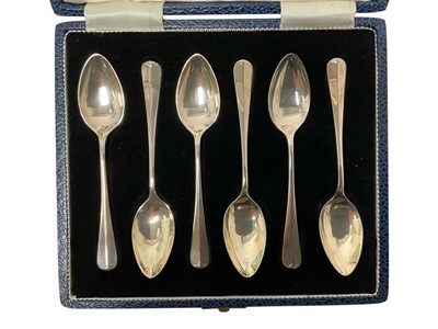 Lot 268 - Three sets of miscellaneous cutlery including set of six Soviet Russian silver spoons