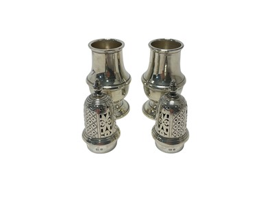 Lot 269 - Pair of Georgian style silver baluster casters
