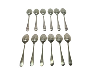 Lot 270 - Two sets of six teaspoons