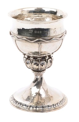 Lot 271 - Arts and Crafts silver goblet by Omar Ramsden (London 1921)