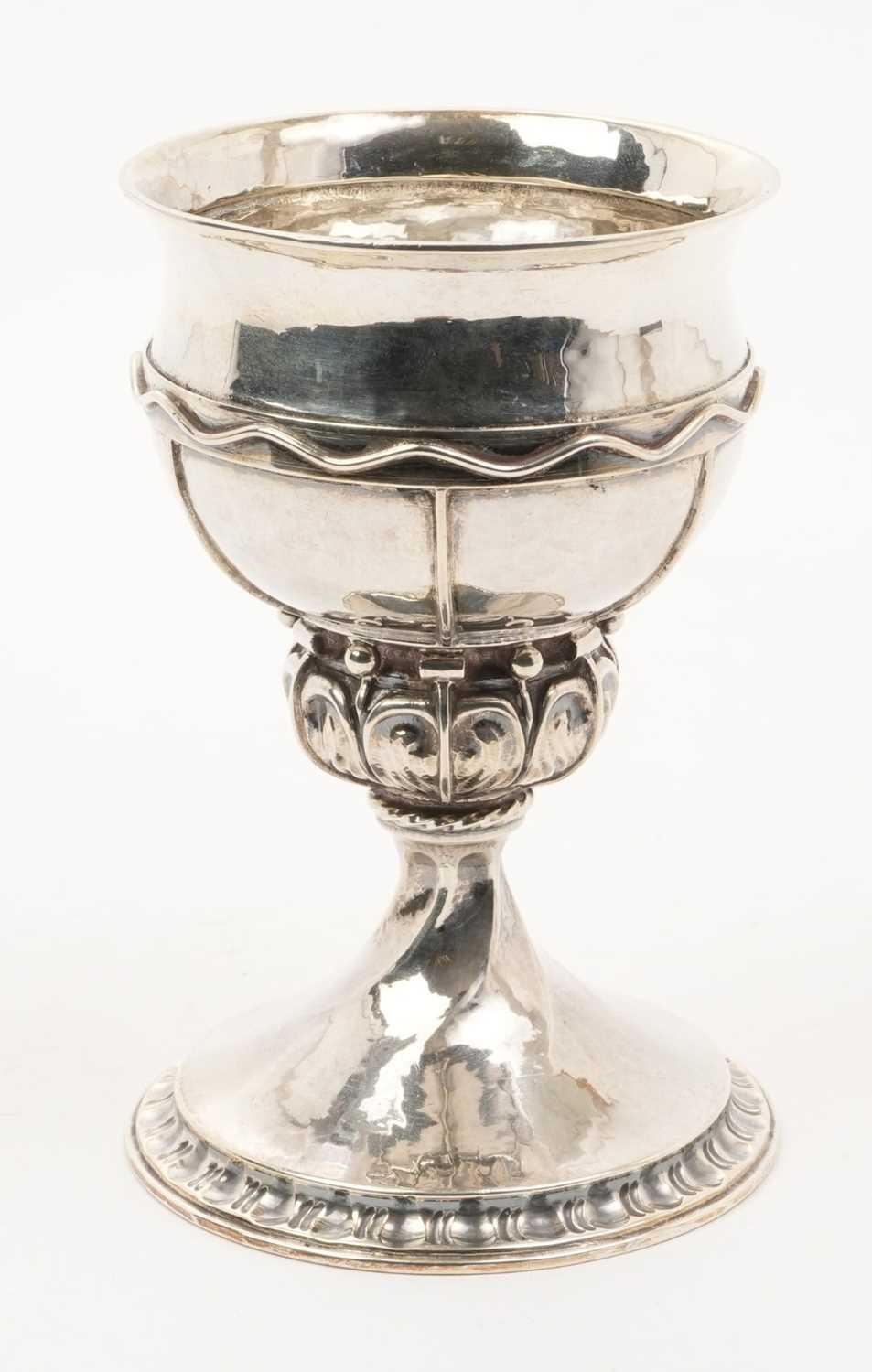 Lot 271 - Arts and Crafts silver goblet by Omar Ramsden (London 1921)
